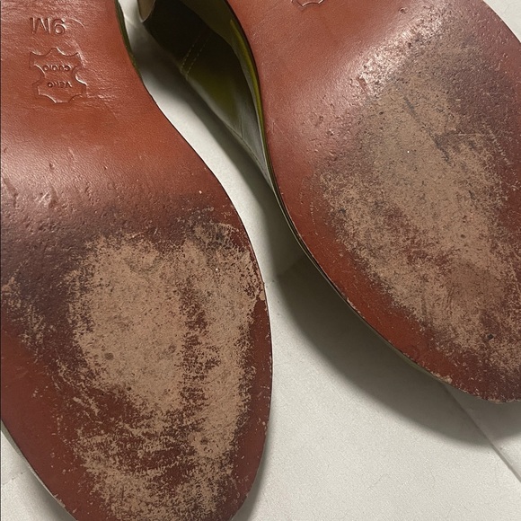 Re-Mix Vintage Shoe Company Greta Avocado Green Wedge Wedged Retro Shoe Size 9 - Picture 7 of 16